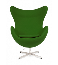 Arne Jacobsen Egg Chair Replica in Green Cashmere