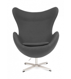 Arne Jacobsen Egg Chair Replica in Mid Grey Cashmere