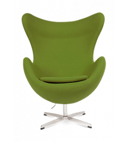 Arne Jacobsen Egg Chair Replica in Olive Green Cashmere