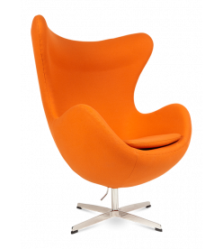 Jacobsen Egg Chair Replica - Orange Cashmere Front Angle