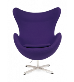 Arne Jacobsen Egg Chair Replica in Purple Cashmere