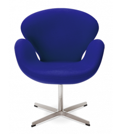 Arne Jacobsen Swan Chair in Blue Cashmere
