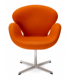 Jacobsen Swan Chair Replica in Orange Cashmere