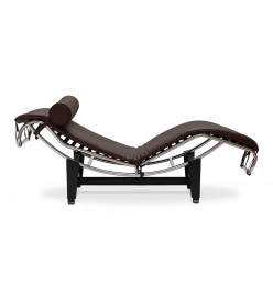 Corbusier LC4 Chaise in Dark Brown Leather