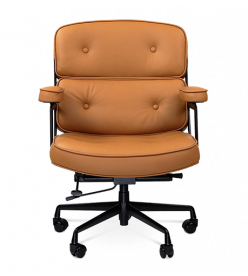Limited Edition Eames ES104 Office Chair Replica in Tan Brown Leather