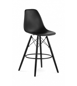 Eames Eiffel Bar Stool Replica - Black & Black Legs 