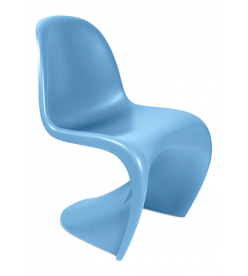Panton Style S Chair - Blue Plastic