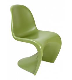 Panton Style S Chair - Green Plastic