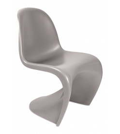 Panton Style S Chair - Mid Grey Plastic