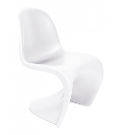 Panton Style S Chair - White Plastic