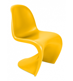 Panton Style S Chair - Yellow Plastic