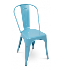 Pauchard Style Tolix Chair - Blue Steel