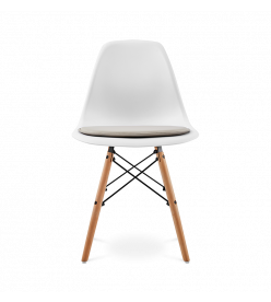 Eiffel Chair Seat Pad Cushion in Beige - chair & cushion