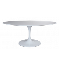 Saarinen 170cm Tulip Table Replica in White - mid angle