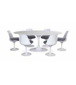 Saarinen Tulip Table & Chair Set - 170cm Table & 6 Side Chairs