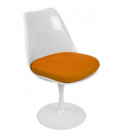 Saarinen Style Tulip Side Chair - Orange Cushion
