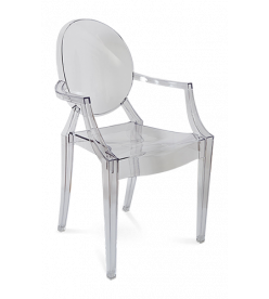 Starck Louis Ghost Chair Replica Front Angle