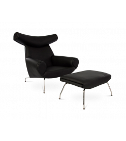 Wegner Style Ox Chair & Ottoman