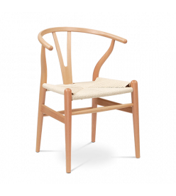 Wegner Wishbone Chair Replica in Beech Wood - front angle