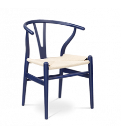 Wegner Wishbone Chair Replica - Dark Blue Wood