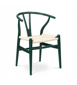 Wegner Wishbone Chair Replica - Dark Green Wood