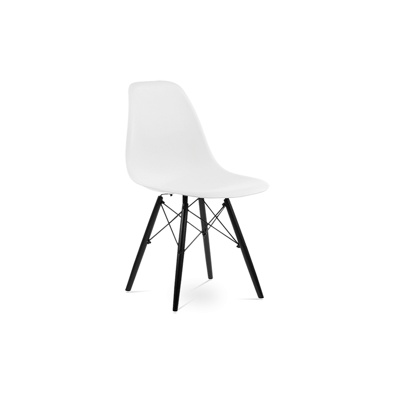 Eames Dsw Chair Replica In White, Eames Style Dining Chair Black