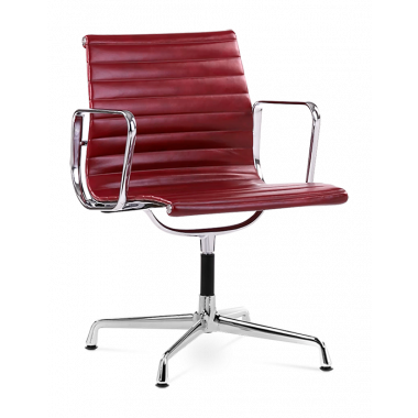 Eames Style EA108 Office Chair - Red Wine Leather