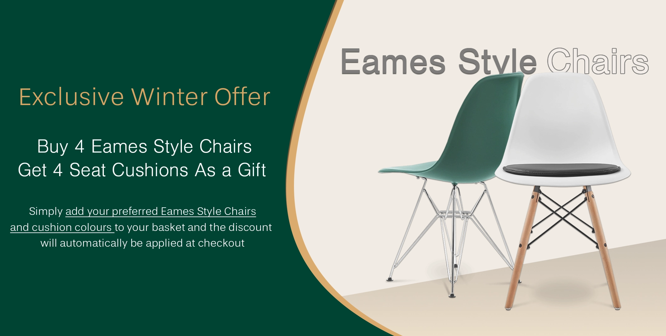 Seat Cushion for Eames Style Dining Chair and Armchair