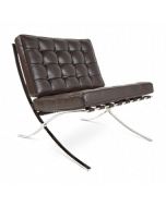 Ludwig Mies Van der Rohe Barcelona Chair Replica - Dark Brown Leather