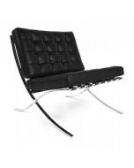 Van Der Rohe Barcelona Chair in Black Leather