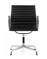 Eames Style EA108 Office Chair - Black Leather