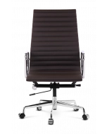 Eames Style EA119 Office Chair - Dark Brown Leather