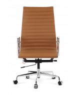 Eames Style EA119 Office Chair - Tan Brown Leather