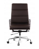 Eames Style EA219 Office Chair - Dark Brown Leather