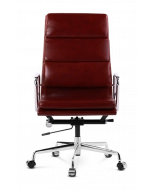 Eames EA219 Office Chair Replica - Red Wine Leather 