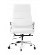 Eames Style EA219 Office Chair - White Leather