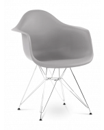 Eames DAR Chair Replica - Mid Grey & Chrome Legs