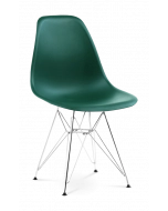 Eames DSR Chair Replica in Forest Green & Chrome Legs