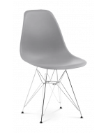 Eames DSR Chair Replica in Mid Grey & Chrome Legs