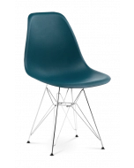 Eames DSR Chair Replica in Ocean & Chrome Legs
