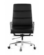 Eames EA219 Office Chair upholstered in real Italian leather - front