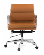 Eames Style EA217 Office Chair - Tan Brown Leather