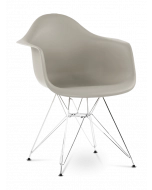 Designer Plastic Dining Armchair - front angle