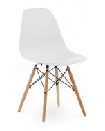 Eames DSW Chair Replica - White & Beech Legs