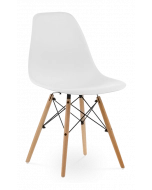 Designer Plastic Dining Side Chair - front angle