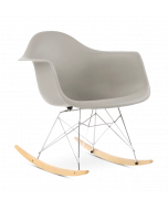 Eames RAR Rocking Chair Replica - Beige, Chrome Legs & Beech Runners 
