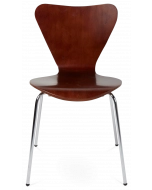 Designer Moulded Plywood Dining Chair - Walnut