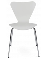 Designer Moulded Plywood Dining Chair - White