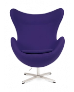Arne Jacobsen Egg Chair Replica in Purple Wool