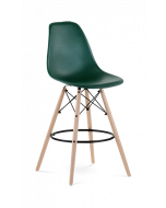 Eames Eiffel Bar Stool Replica - Forest Green & Beech Legs 